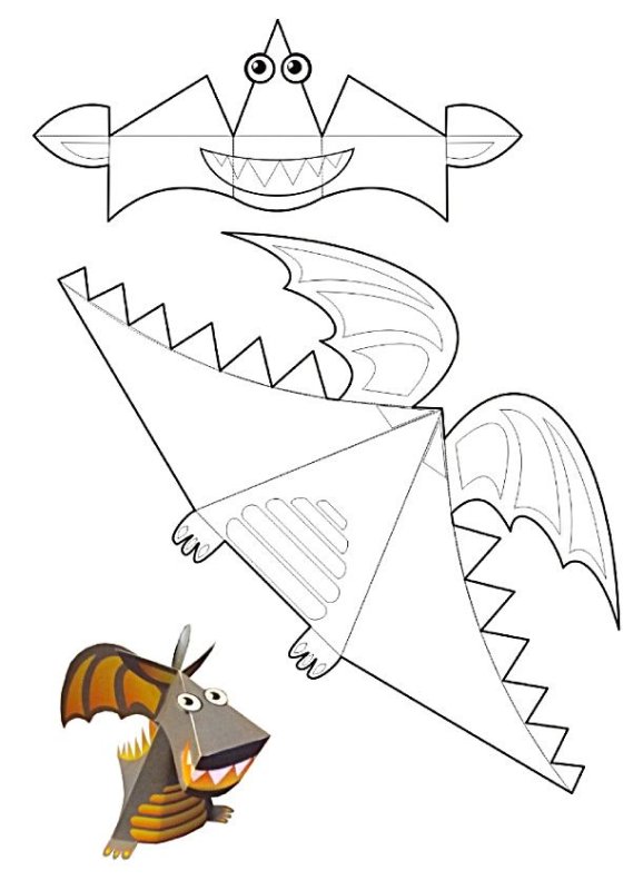 Раскрась вырежи и склей