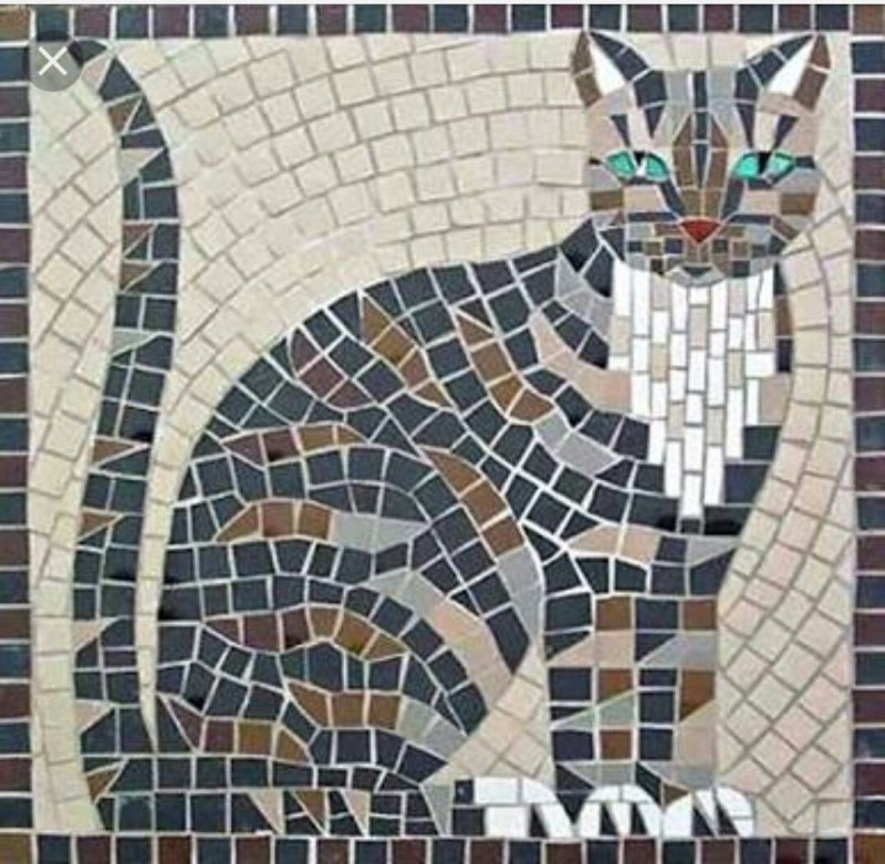 Кот Гауди мозаика