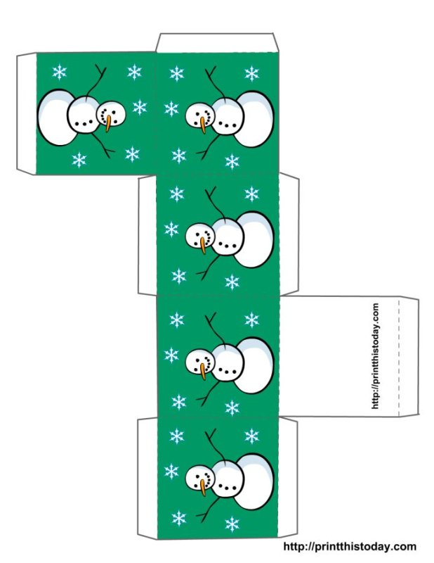 Трафарет коробочки для подарка