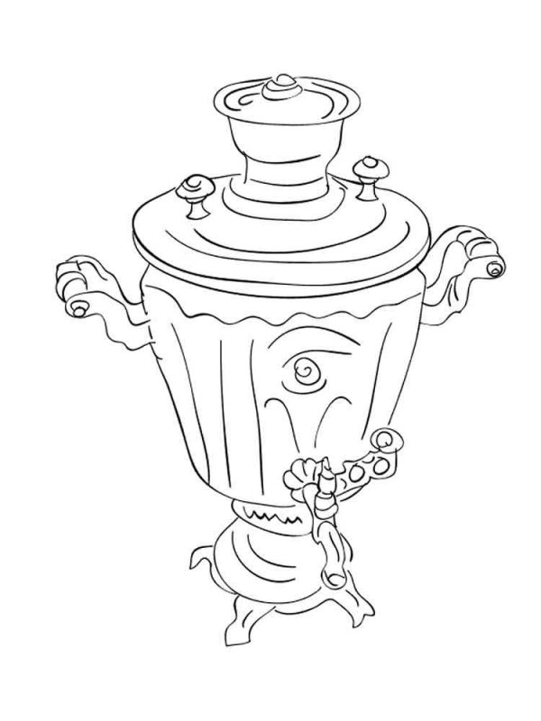 Раскраска к сказке Горького самовар