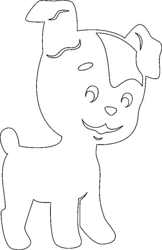 Трафарет собаки для вырезания