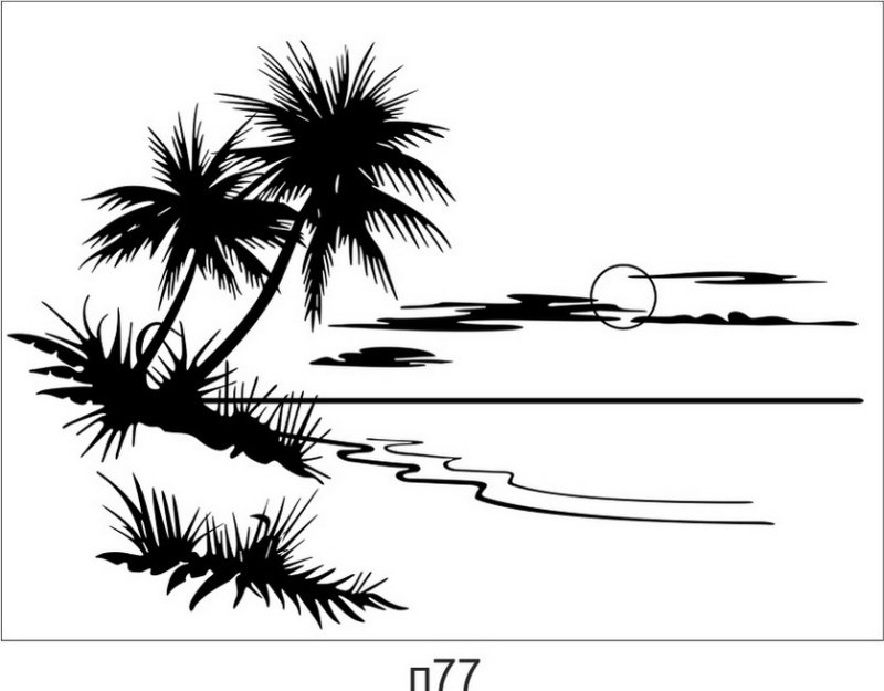 Пляж силуэт