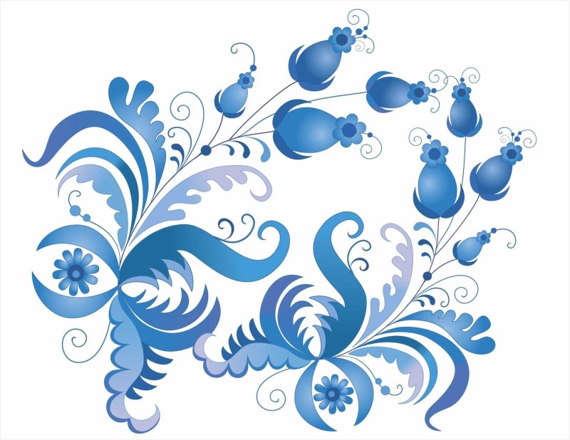 Узоры Гжель Гжельские