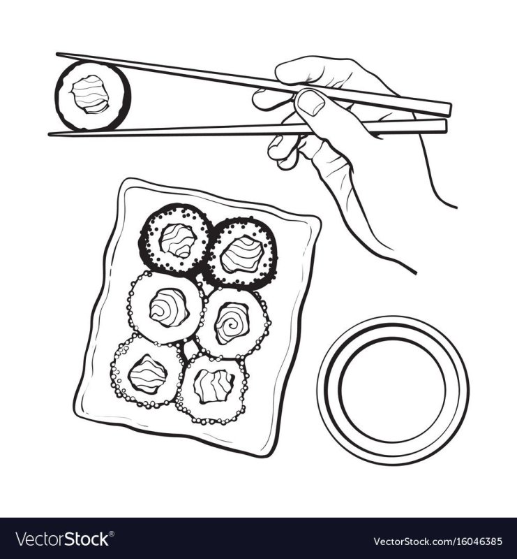 Раскраска суши
