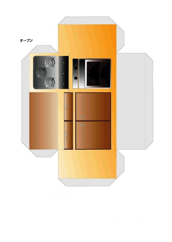 Развертка мебели кухня