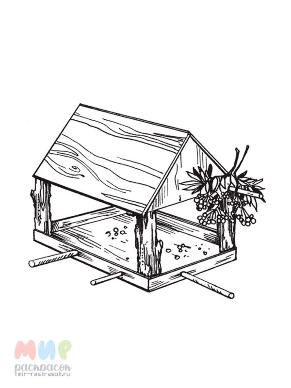 Кормушка раскраска