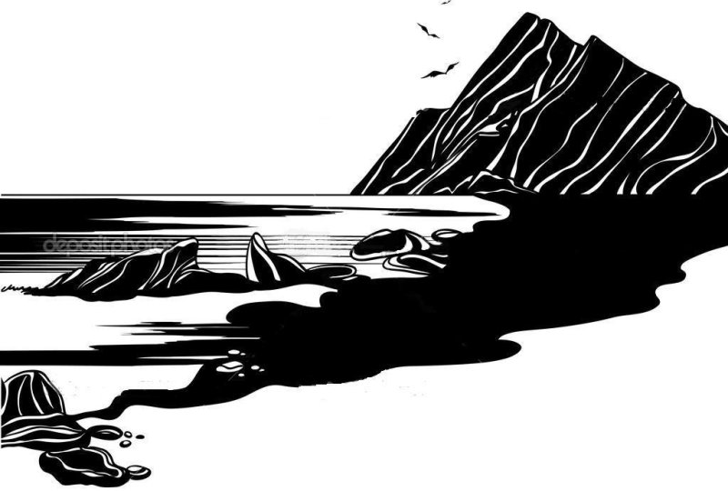 Пейзаж силуэт