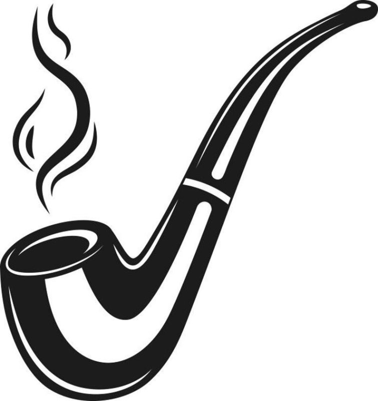 Трубка для курения силуэт