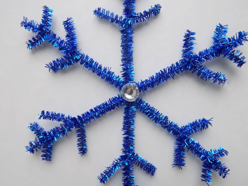 Синельная проволока снежинки