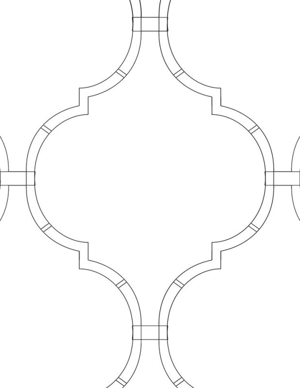 Марокканский узор трафарет