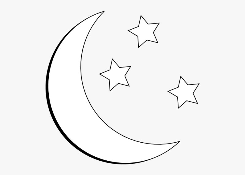 Месяц трафарет