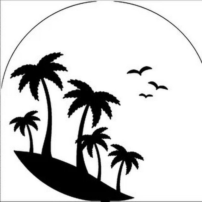 Пальма трафарет