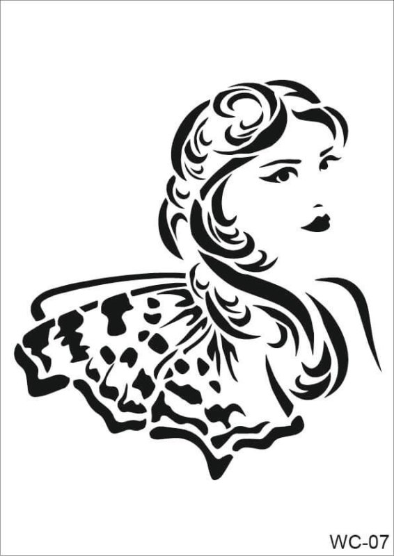 Трафарет женщины