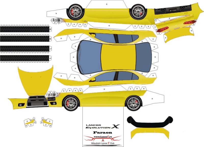 Развертка гоночной машины