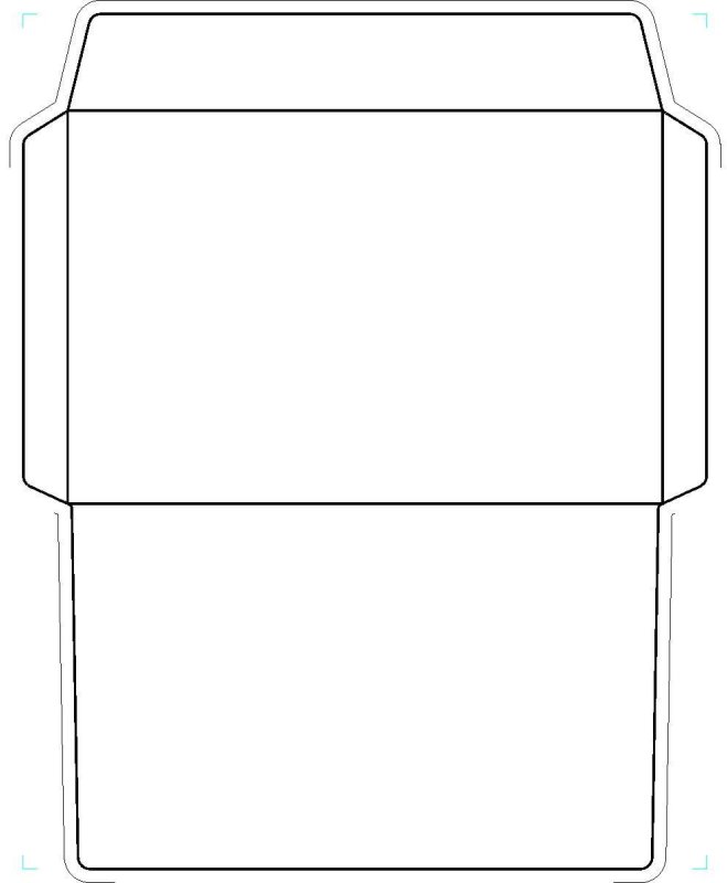 Конверт шаблон для печати