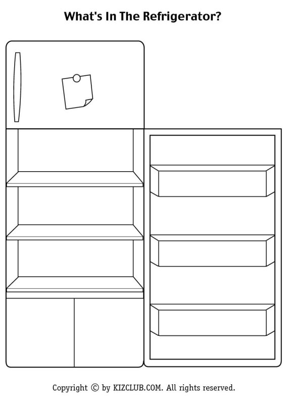 Раскраска холодильник