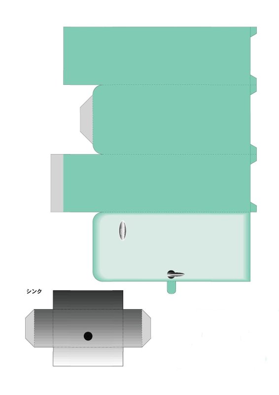 Холодильник бумажный макет