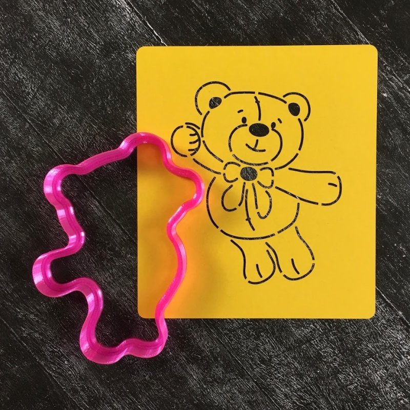 Трафарет мишка для пряников