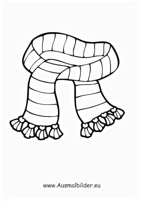 Шарф раскраска для детей