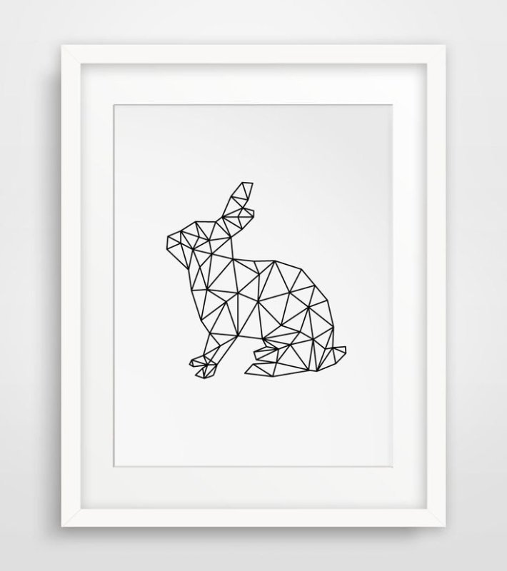 Вышивка геометрических животных