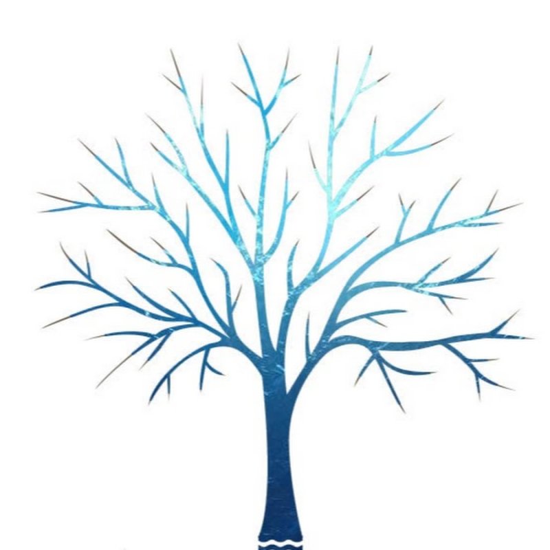 Силуэт дерева без листьев для аппликации