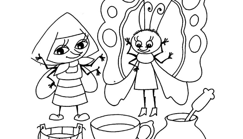 Муха-Цокотуха корней Чуковский рисунок