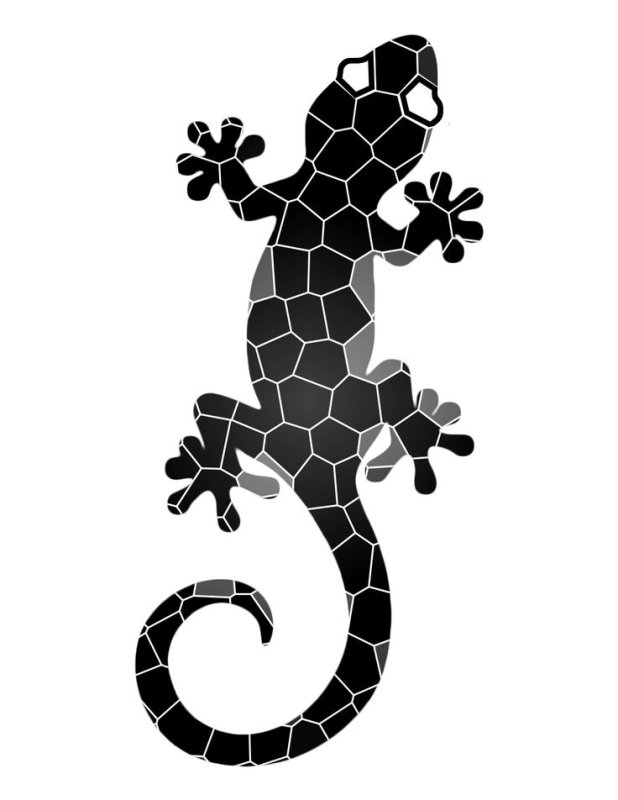 Трафарет ящерицы