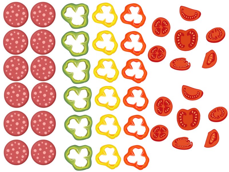 Заготовки для бумажной пиццы