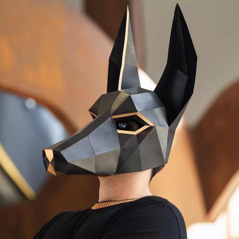 Анубис маска паперкрафт