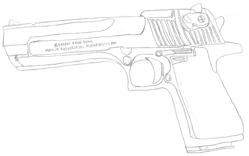 Пистолет раскраска