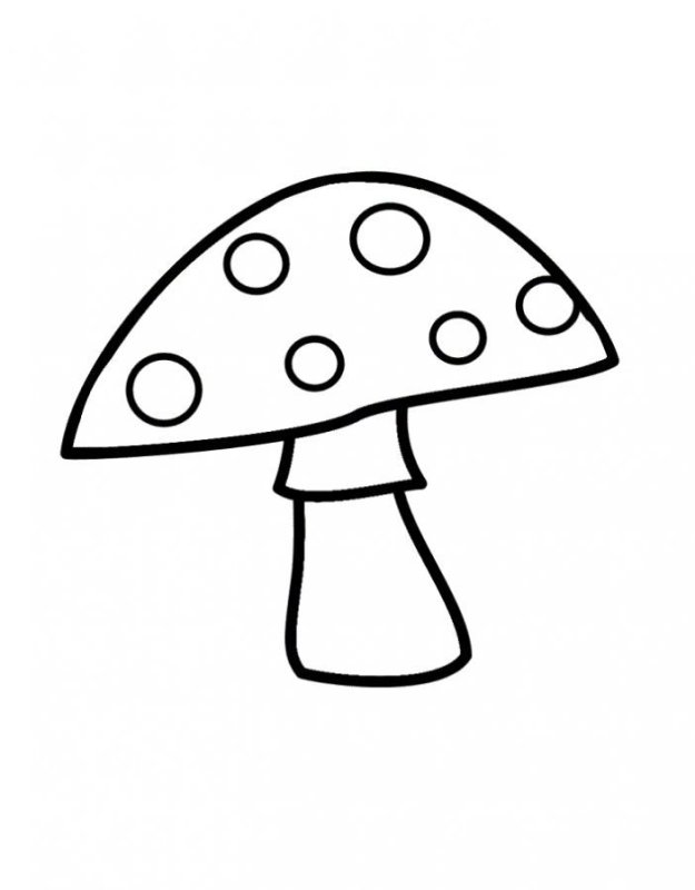 Гриб мухомор раскраска