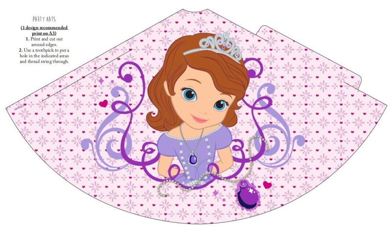 Шаблон колпака на день рождения девочке