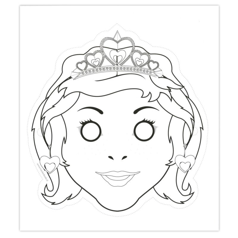 Раскраска маска для лица