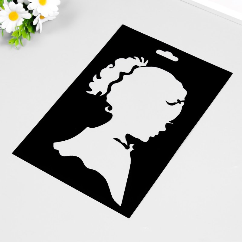 Трафарет "девочка №2", а5