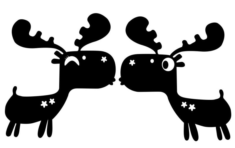 Трафарет "олени"