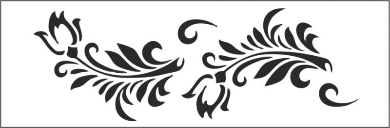 Трафареты узоров для декора бордюр