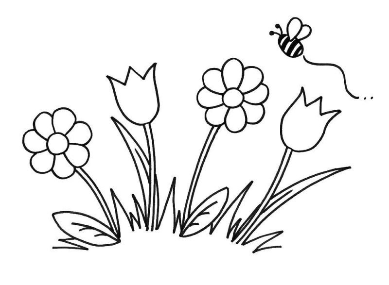 Цветок рисунок для детей