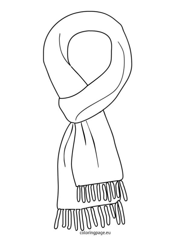 Шарф раскраска для малышей