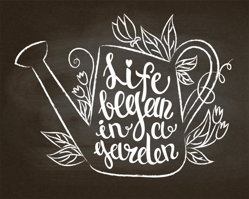 Надписи для трафарета Garden