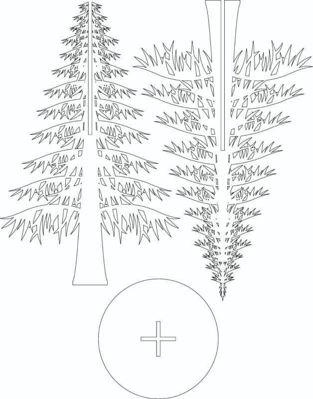 Трафарет "елка"