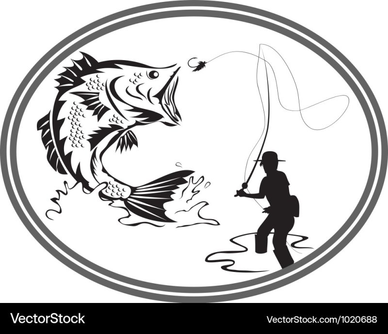 Трафарет рыбака