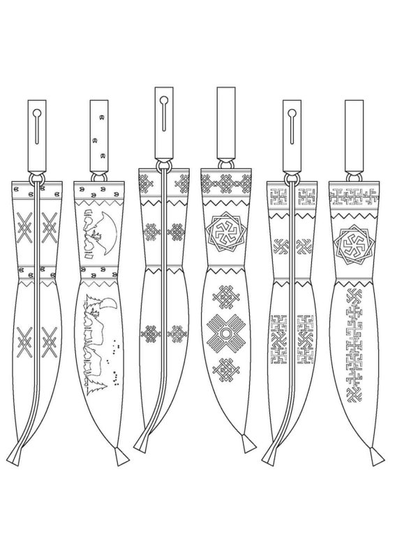 Финский орнамент на ножнах