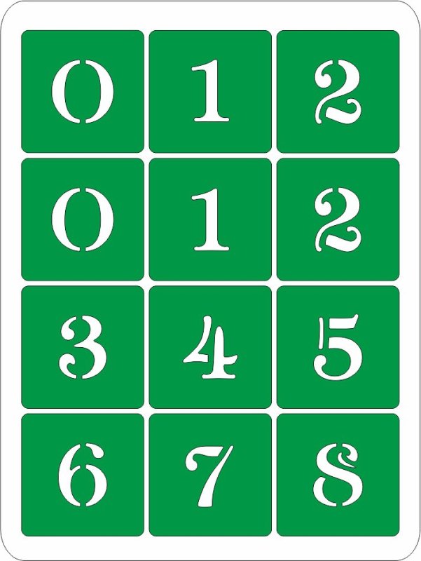 Трафарет "цифры"