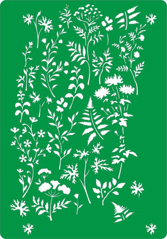 Трафареты растения