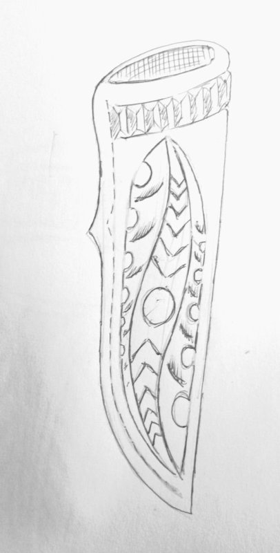 Рисунок на ножны