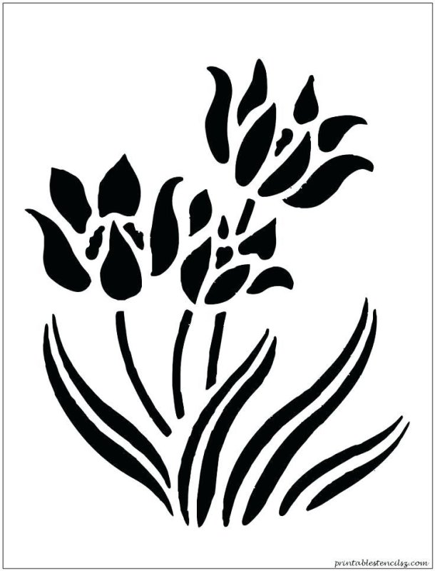 Трафареты для декора цветы