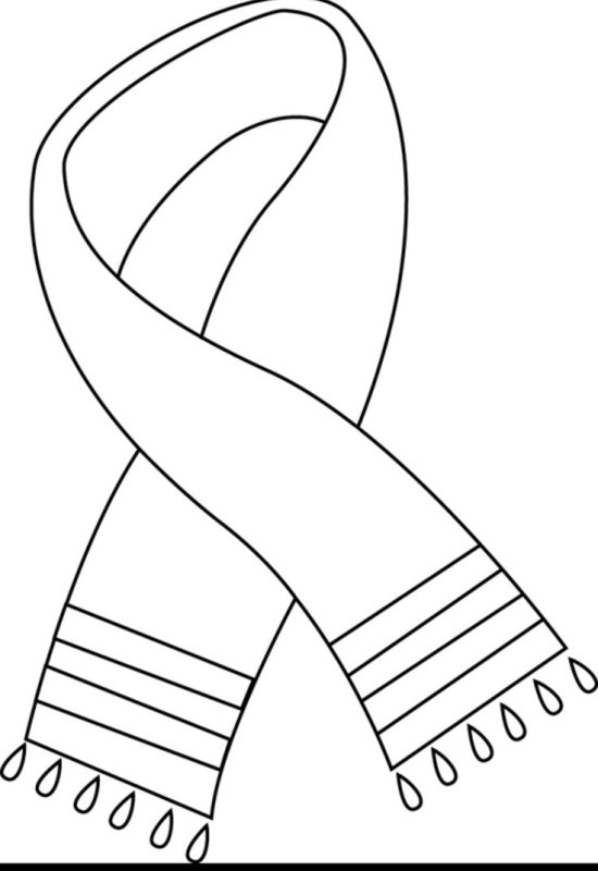 Шарфик раскраска для детей