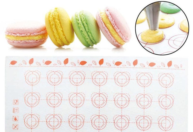 Коврик армированный для макаронс листики