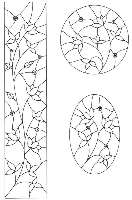 Трафарет для витража на стекле