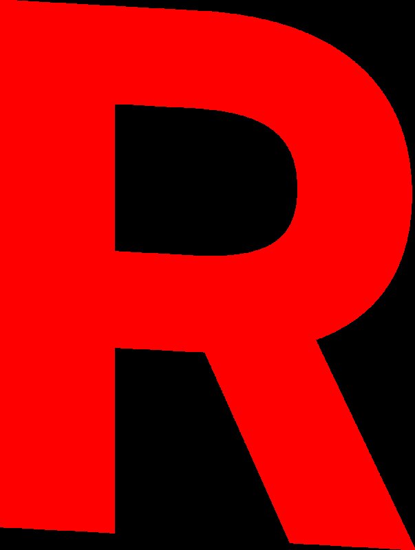 Красная буква r